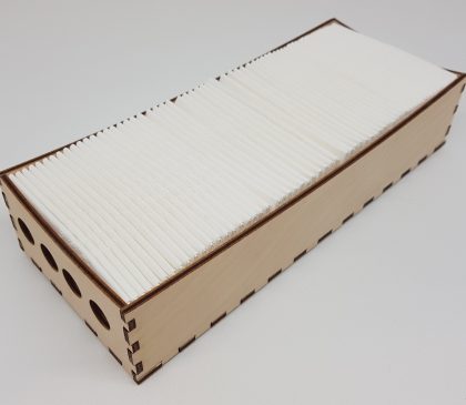 Lézervágott zsebkendő tartó doboz